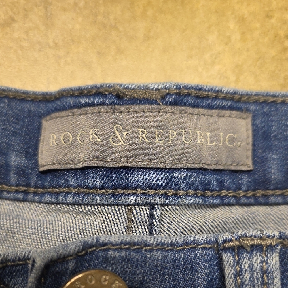 Rock & Republic Light Blue Skinny Jeans, Size 8 - Picture 4 of 11